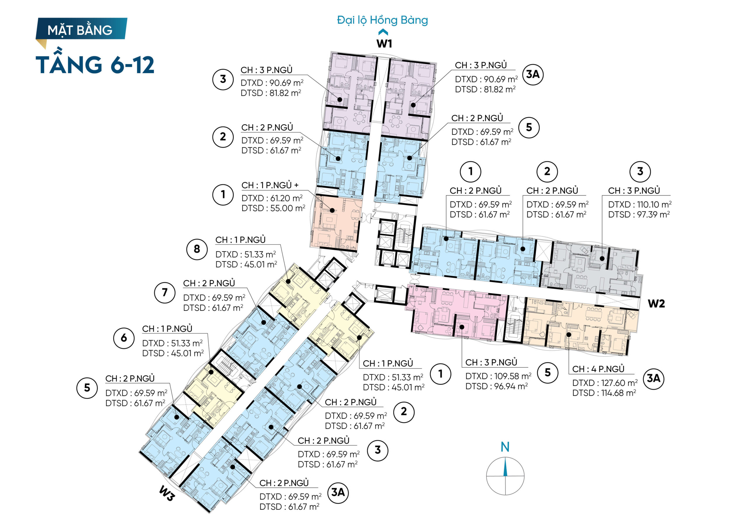 Mặt bằng tầng căn hộ dự án D-Homme