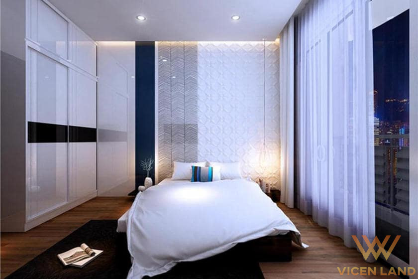 Phòng ngủ tại dự án RiverGate được thiết kế sang trọng, hiện đại
