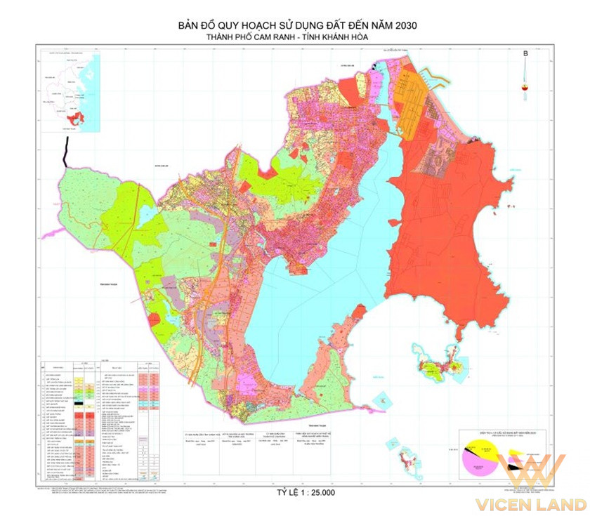 Bản đồ quy hoạch sử dụng đất thành phố Cam Ranh - Tỉnh Khánh Hòa đến năm 2030