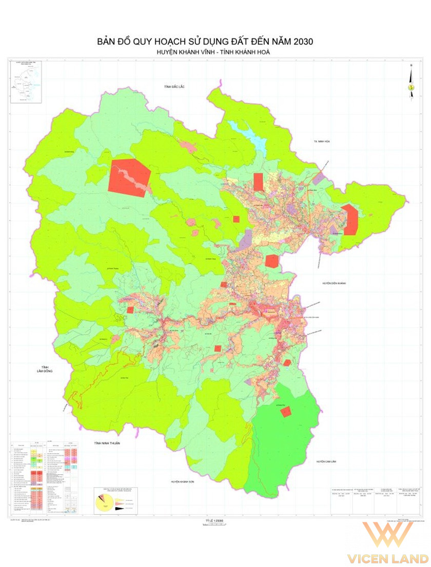Bản đồ quy hoạch sử dụng đất Huyện Khánh Vĩnh - Tỉnh Khánh Hòa đến năm 2030