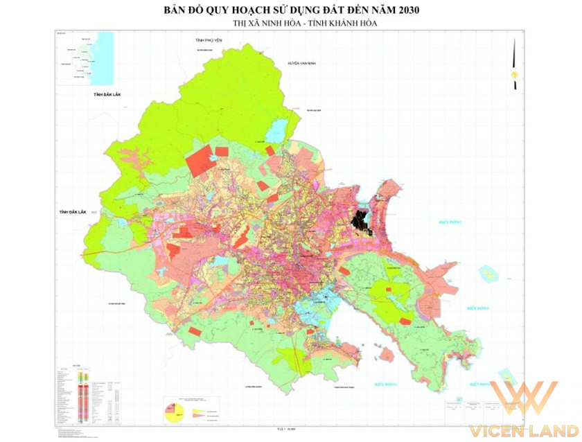 Bản đồ quy hoạch sử dụng đất Thị xã Ninh Hòa - Tỉnh Khánh Hòa đến năm 2030