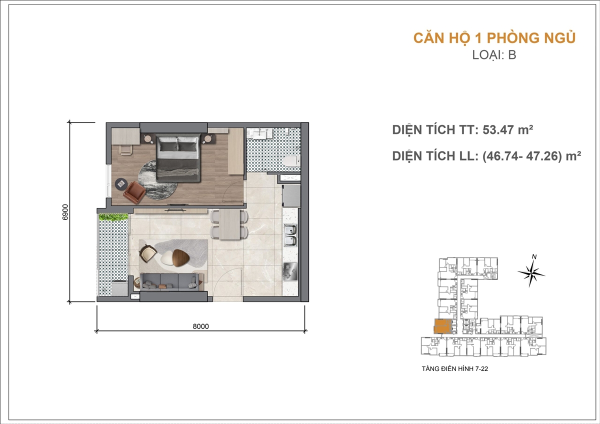 Layout thiết kế căn hộ Legacy 66 Tân Thành, Quận 5