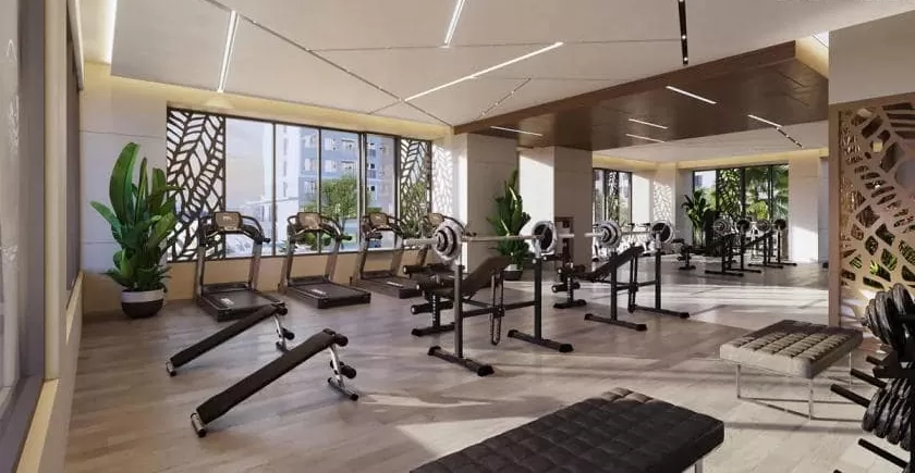 Phòng Gym tại khu chung cư West Gate với các trang thiết bị hiện đại